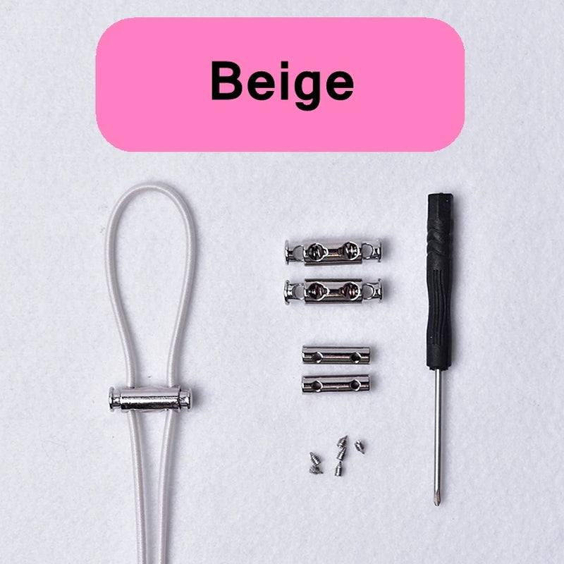 No Tie Elastic Shoelaces with Metal Lock - Quick & Easy for Kids and Adults!