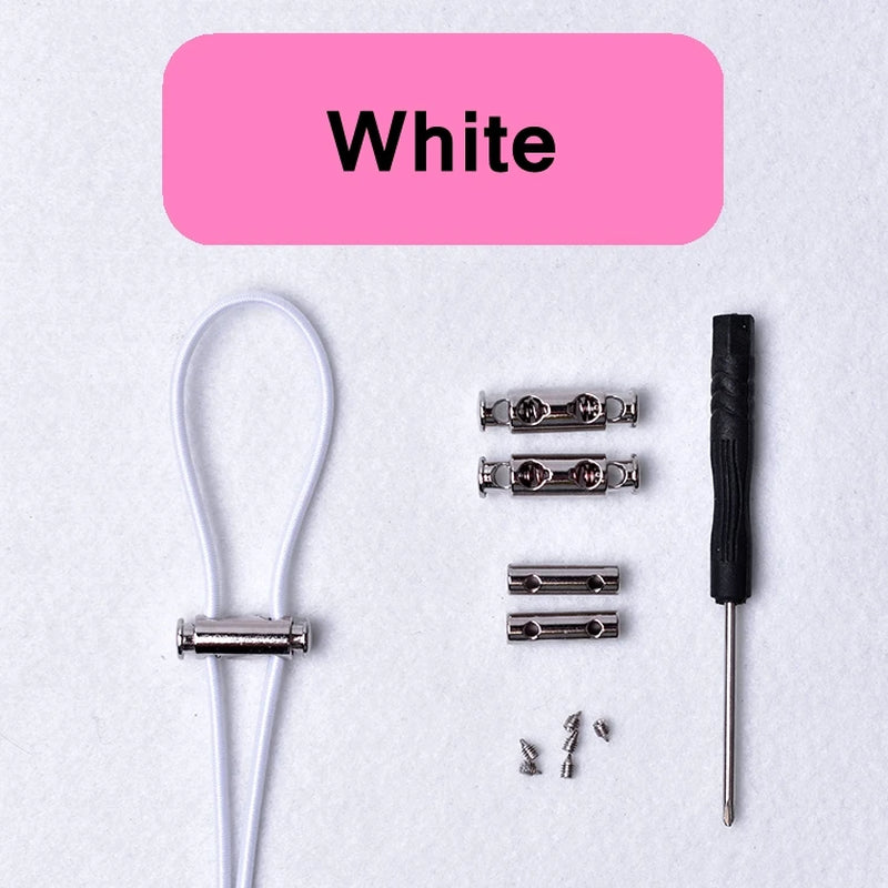 No Tie Elastic Shoelaces with Metal Lock - Quick & Easy for Kids and Adults!