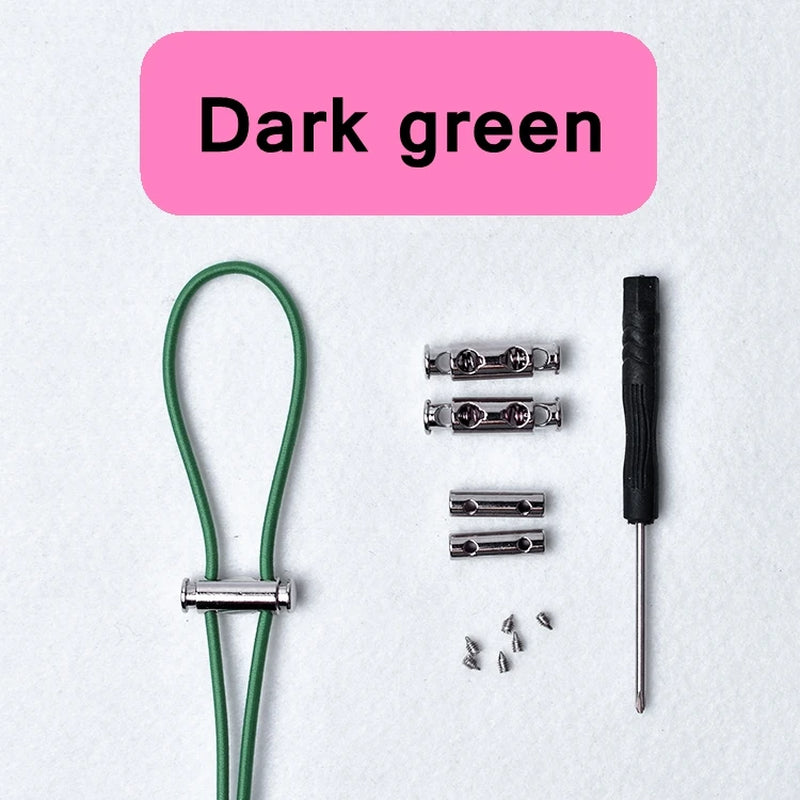 No Tie Elastic Shoelaces with Metal Lock - Quick & Easy for Kids and Adults!