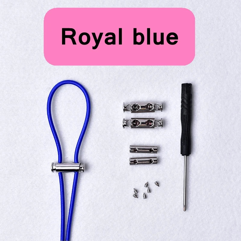 No Tie Elastic Shoelaces with Metal Lock - Quick & Easy for Kids and Adults!