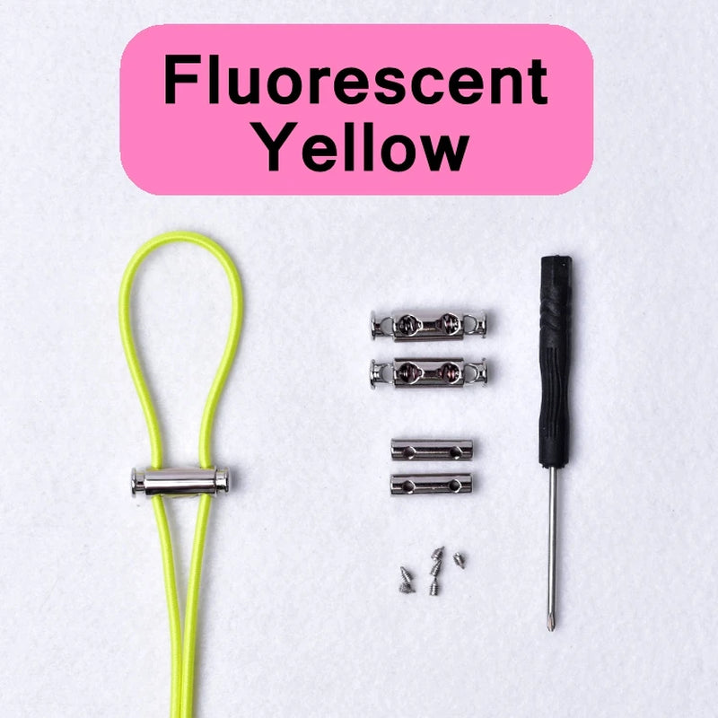 No Tie Elastic Shoelaces with Metal Lock - Quick & Easy for Kids and Adults!