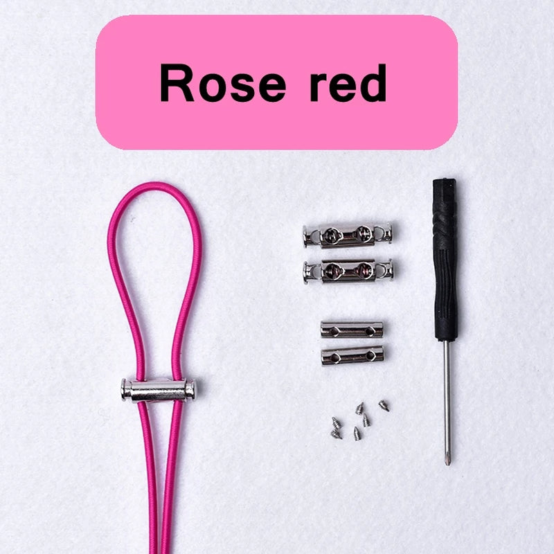 No Tie Elastic Shoelaces with Metal Lock - Quick & Easy for Kids and Adults!