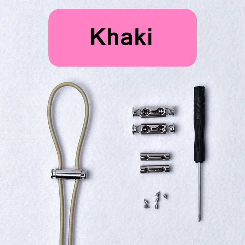 No Tie Elastic Shoelaces with Metal Lock - Quick & Easy for Kids and Adults!