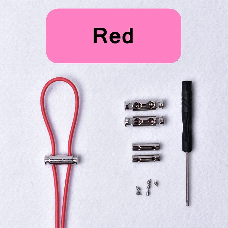 No Tie Elastic Shoelaces with Metal Lock - Quick & Easy for Kids and Adults!